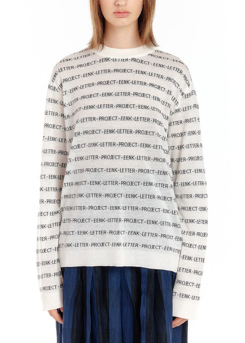 UNITED Lettering Knit Pullover