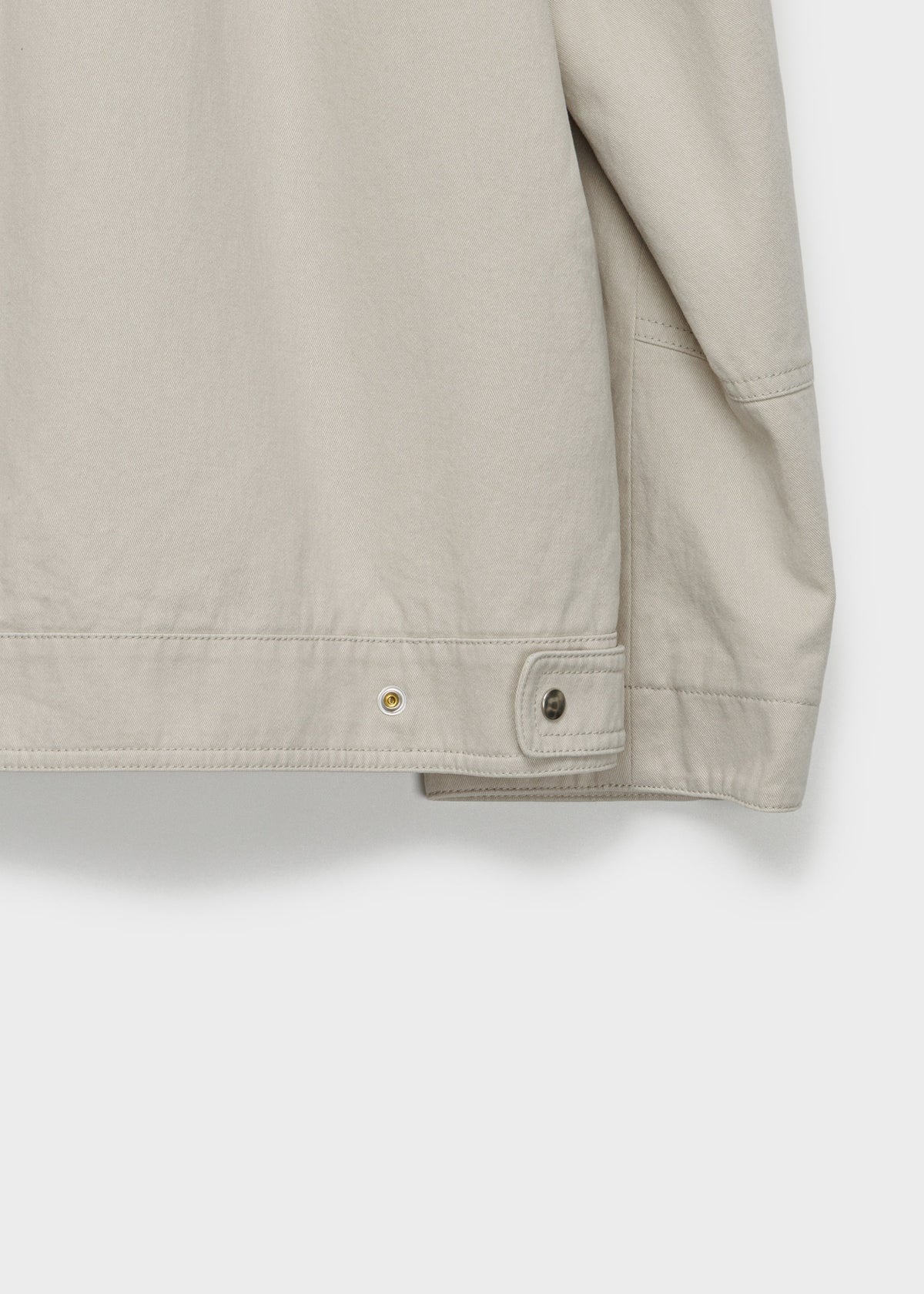 Washed Cotton Rib-Collar Jacket
