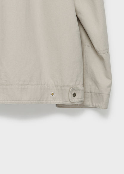 Washed Cotton Rib-Collar Jacket