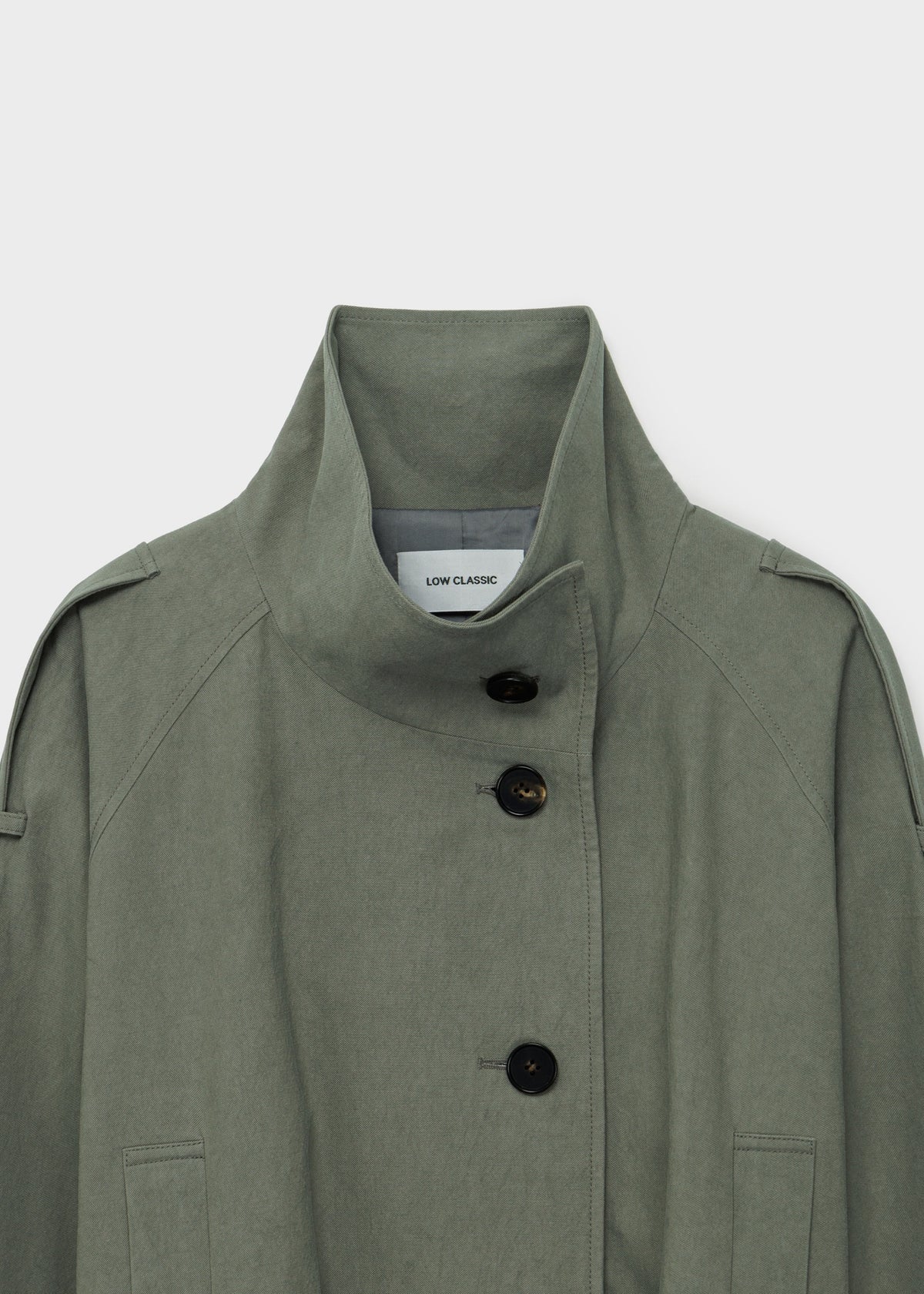 Low-Waisted Washed Cotton Half Jacket