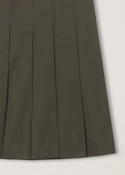 Pleats Midi Wrap Skirt
