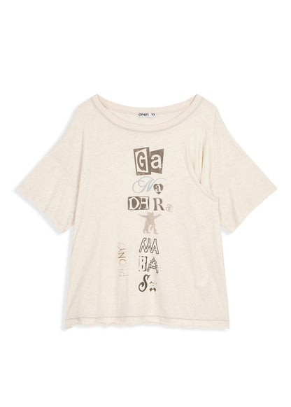 Scoop Neck Phonetic Tee