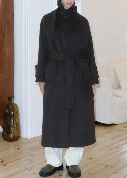 Wool Balmacaan Coat