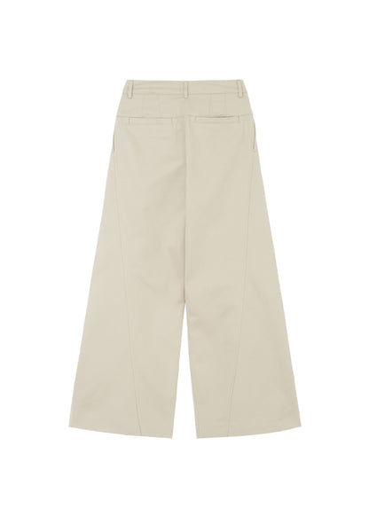 Curved Seam Wide Pants