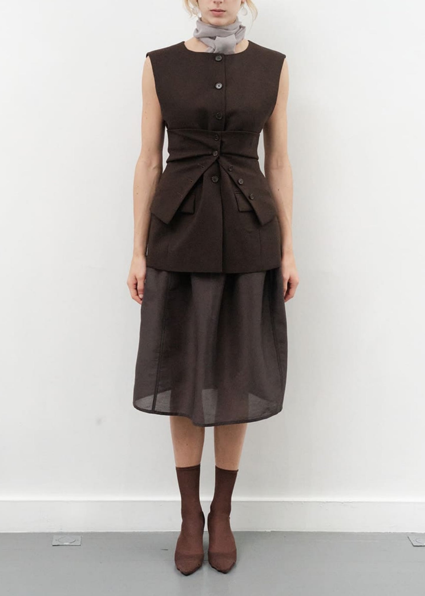 Shirring Organza Skirt