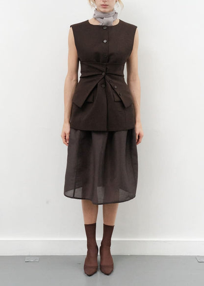 Shirring Organza Skirt