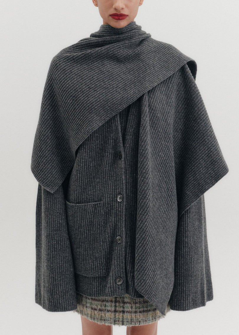 Collared Knit Cardigan