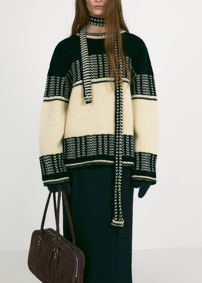 Jacquard Knit Sweater