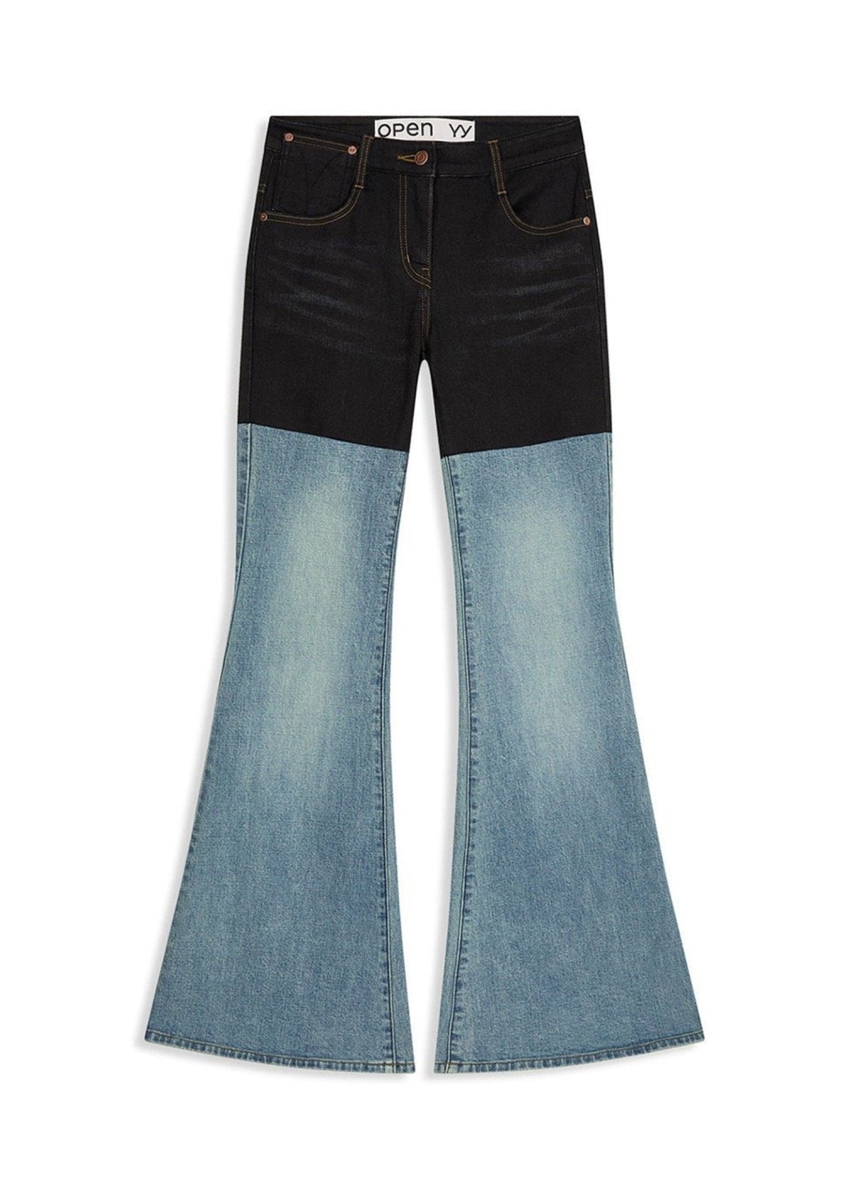 Color Block Bootcut Jeans