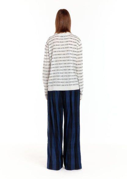 UNITED Lettering Knit Pullover
