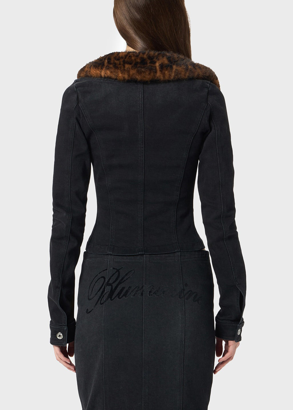 Denim Jacket With Faux Fur Collar