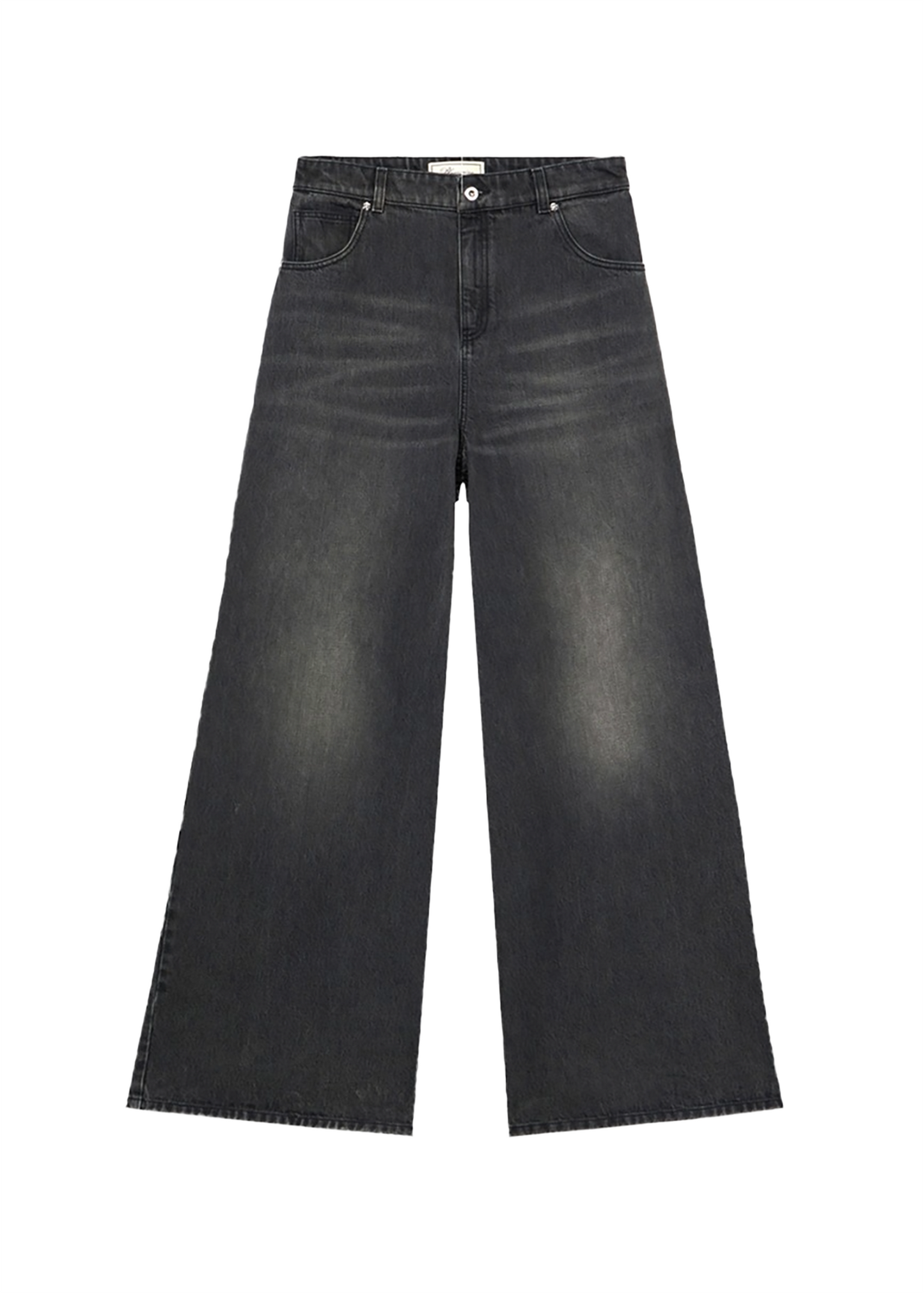 Stone-washed Superwide-leg Jeans