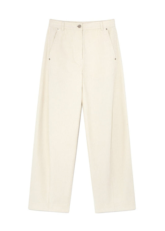 Curved Seam Corduroy Pants