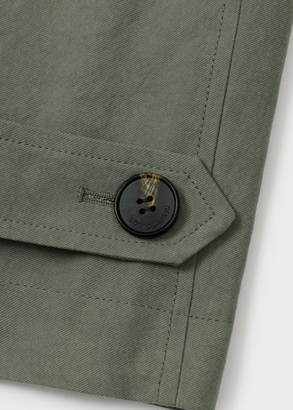 Low-Waisted Washed Cotton Half Jacket