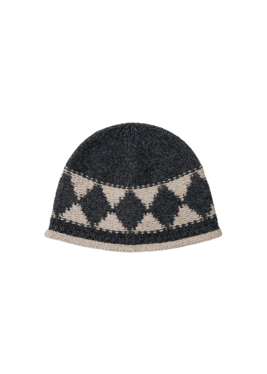 Argyle Jacquard Knit Beanie