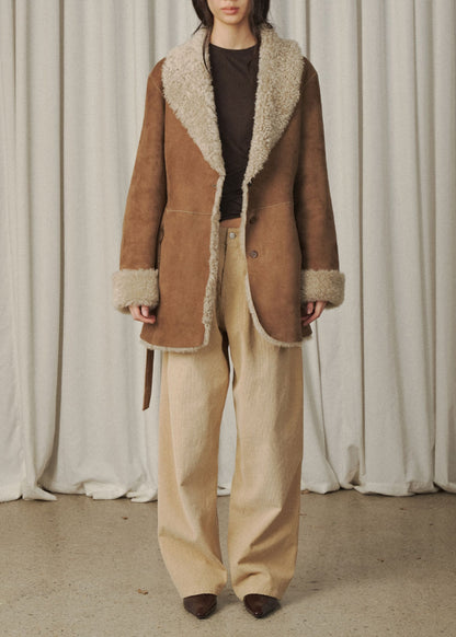 Reversible Shawl Collar Shearing Jacket