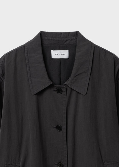 Cotton Draped Trench Coat