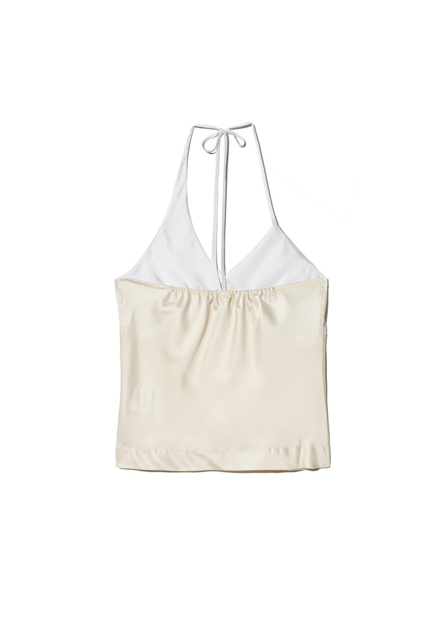 Satin Shirring Halter Top