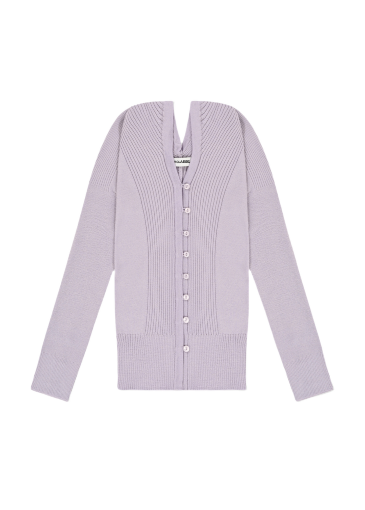 Deep V-neck Knit Cardigan