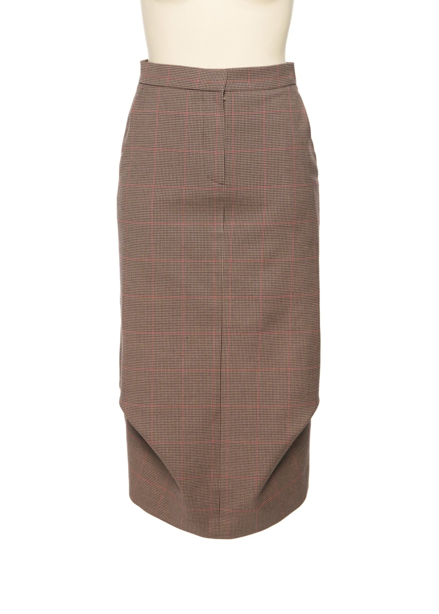 Check Front Tucked Skirt