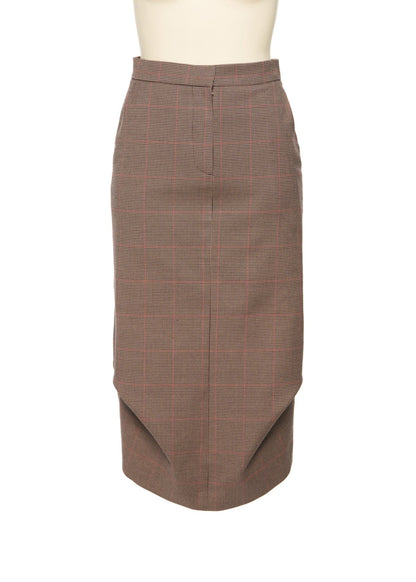 Check Front Tucked Skirt