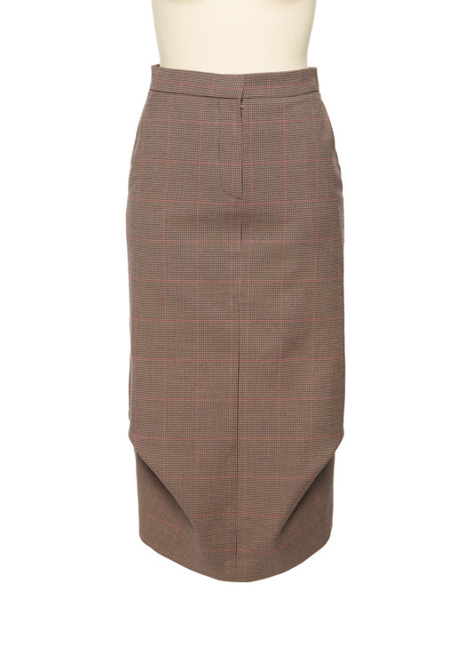 Check Front Tucked Skirt