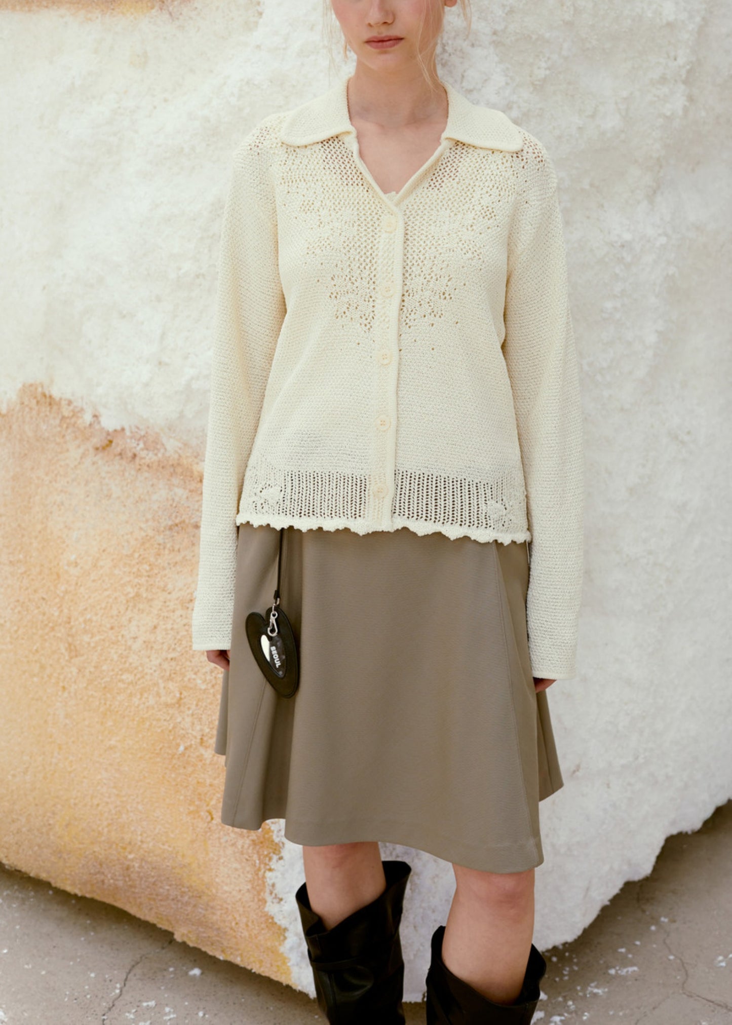 Flared Midi Skirt