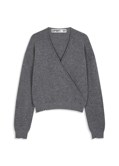 Wool Criss Cross Wrap Knit
