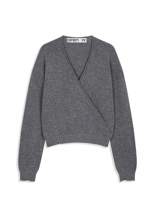 Wool Criss Cross Wrap Knit