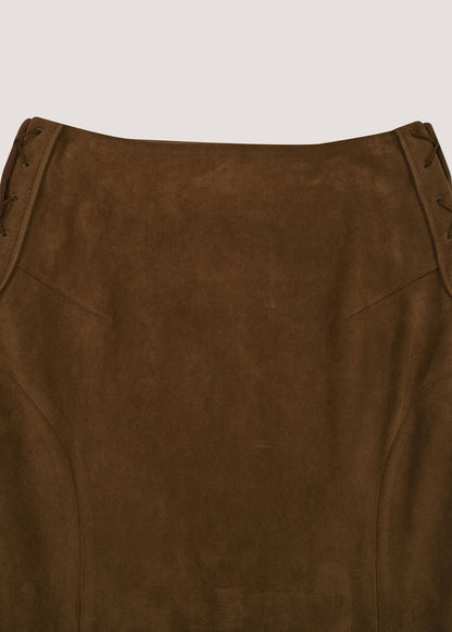 Suede Semi-mermaid Skirt