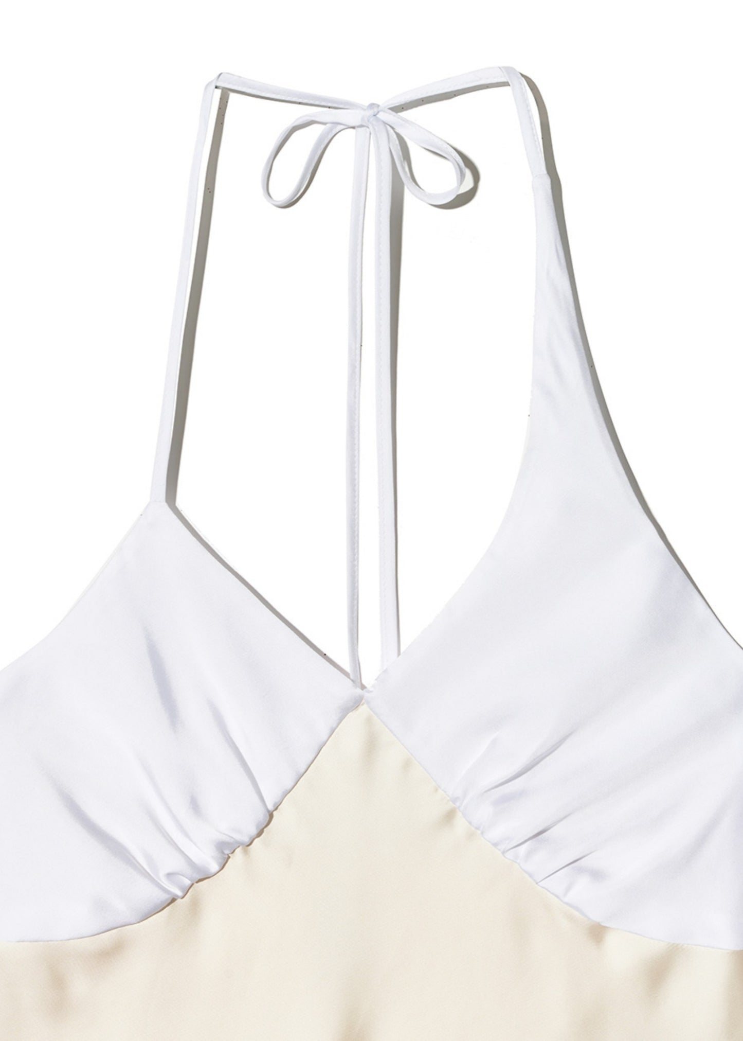 Satin Shirring Halter Top