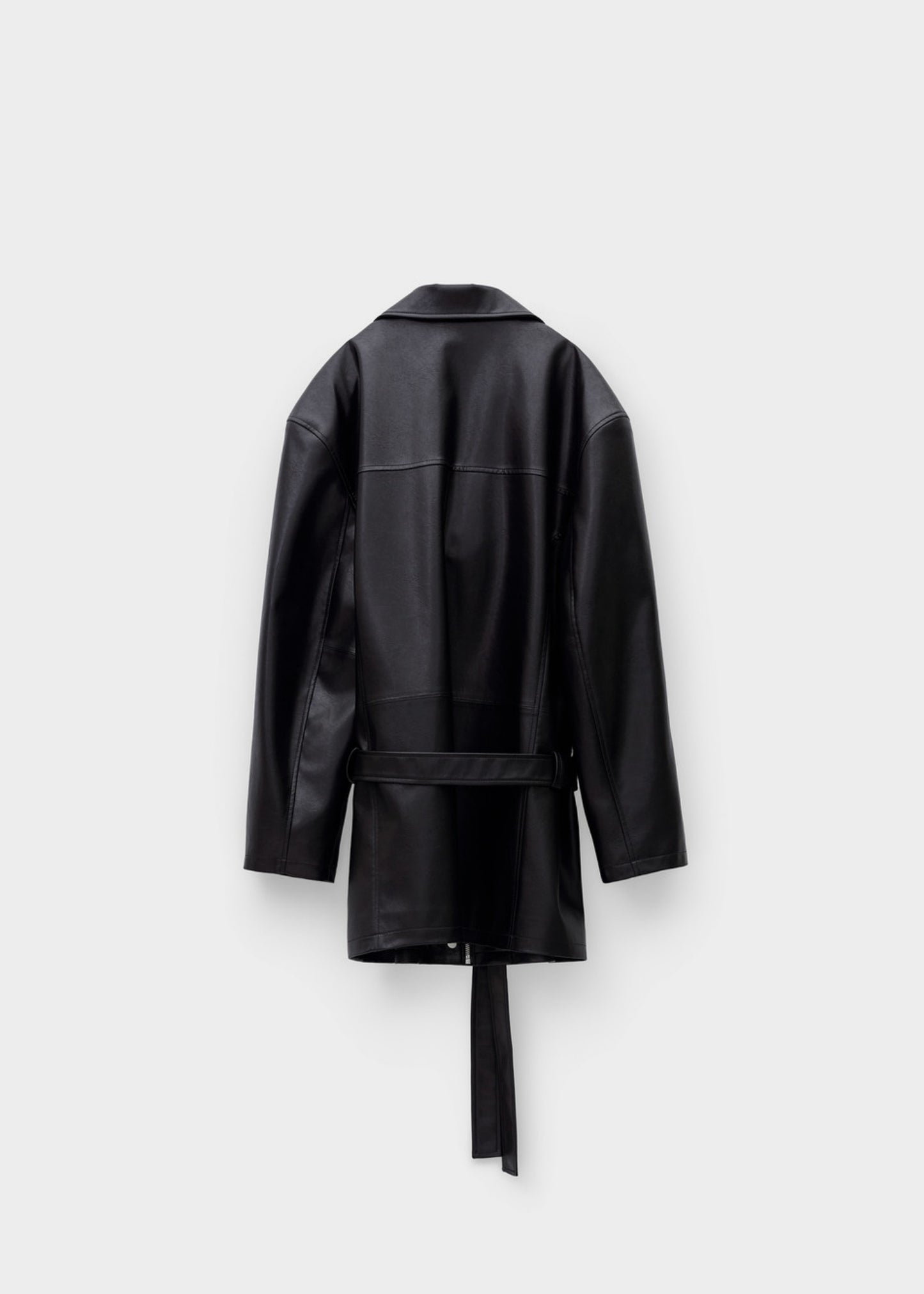 Low Waist Artificial Leather Jacket
