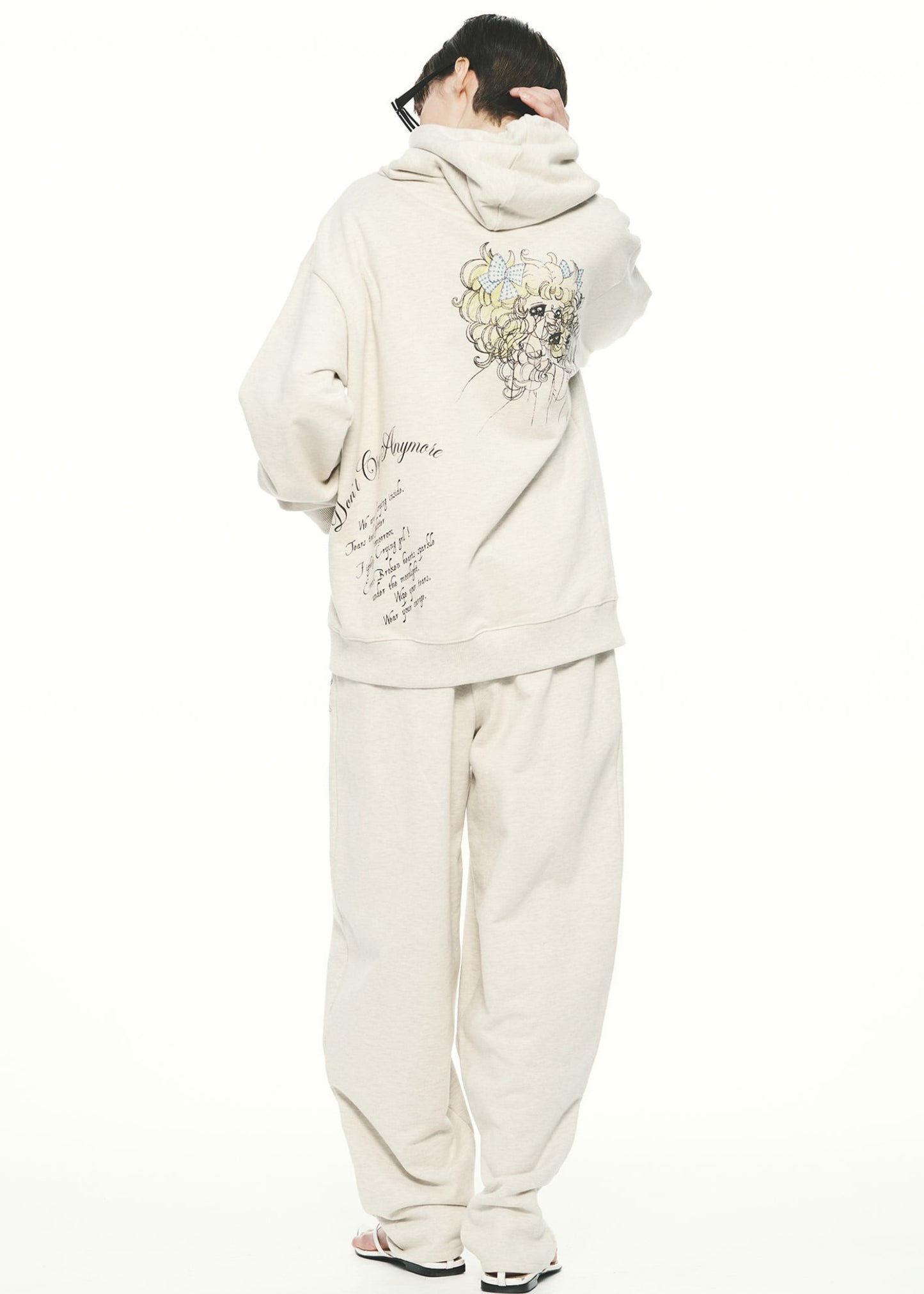 Crying Girl Tapered Sweatpants