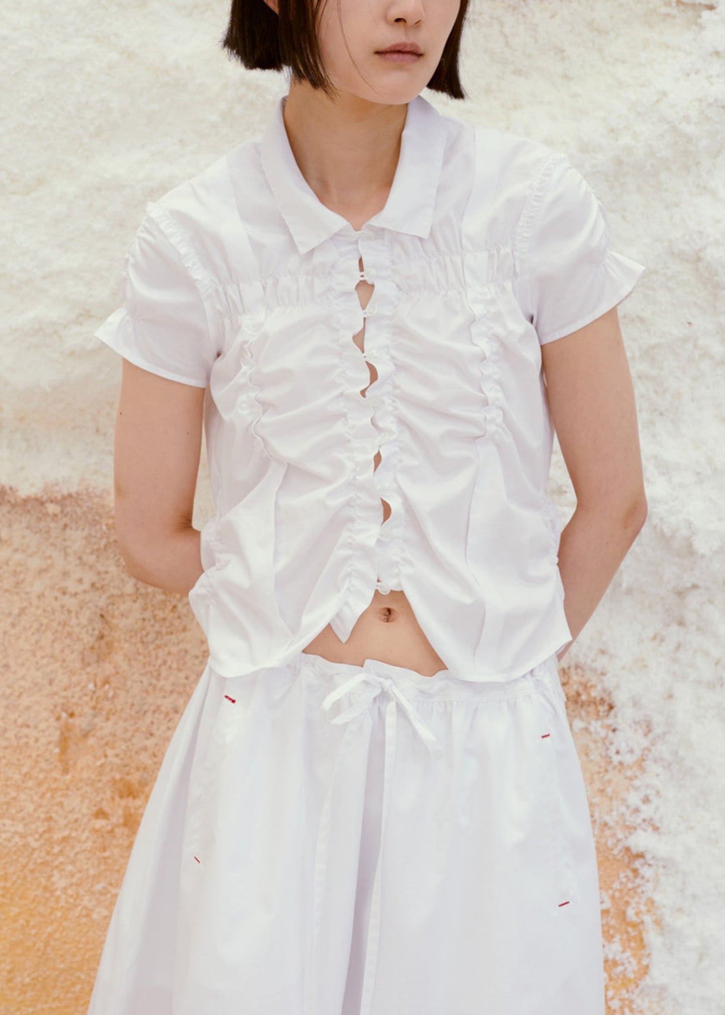 Wrinkle Half Sleeve Shirt