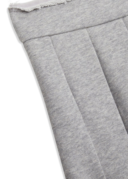 Pleats Layered Jersey Skirt