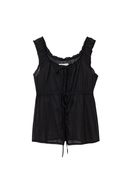 Shirring Sleeveless Blouse