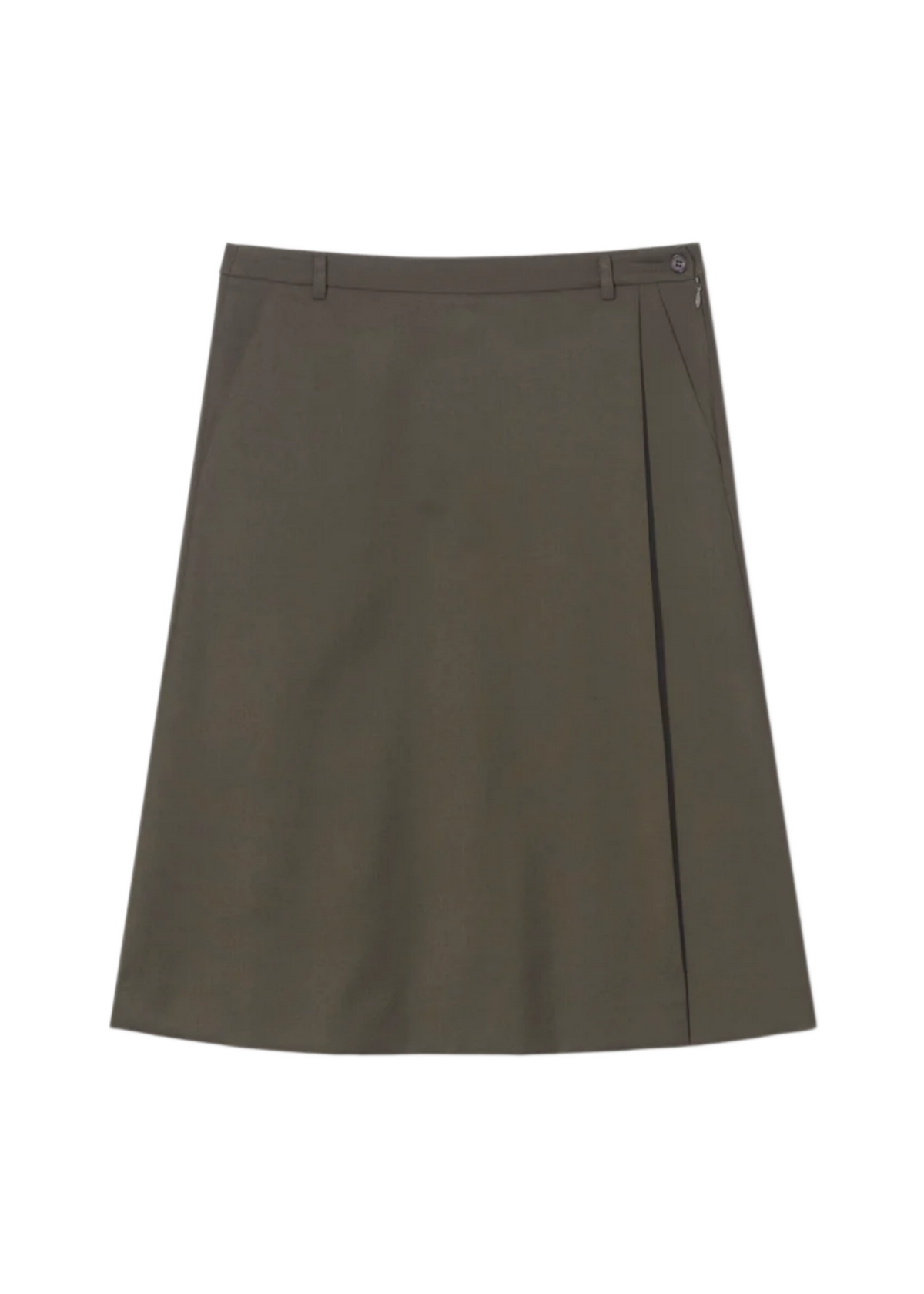 Pleats Midi Wrap Skirt