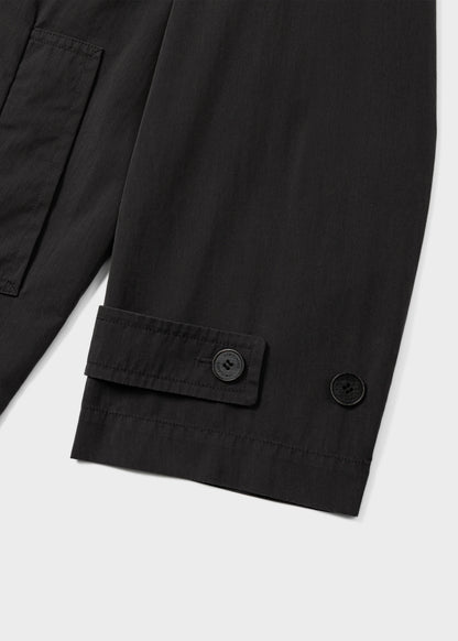 Cotton Draped Trench Coat
