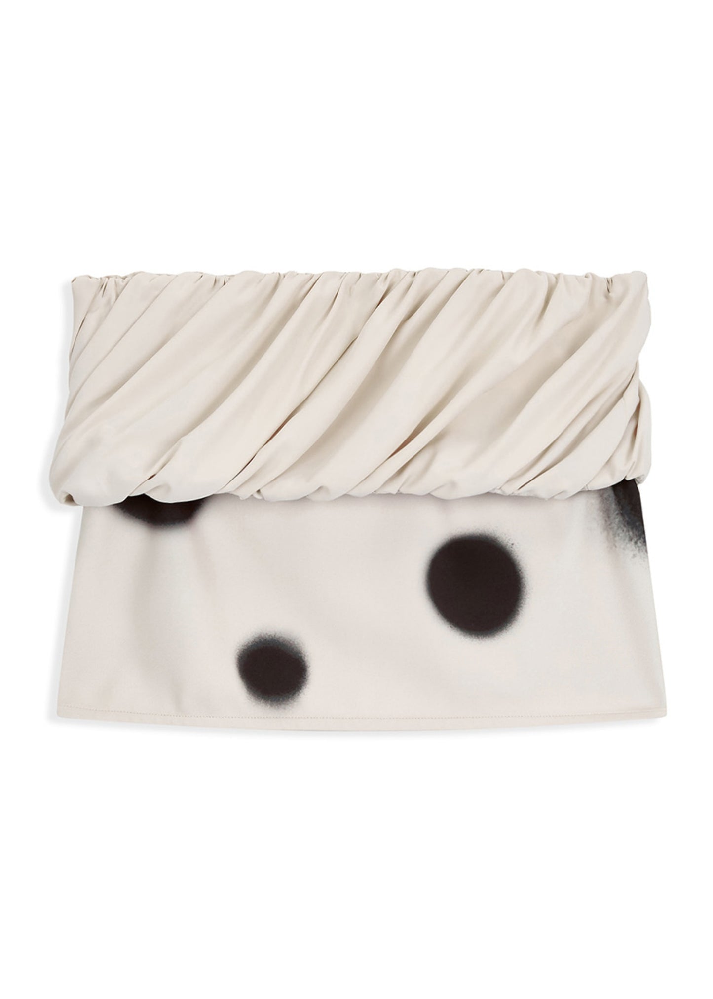 Rolled Waist Dot Mini Skirt