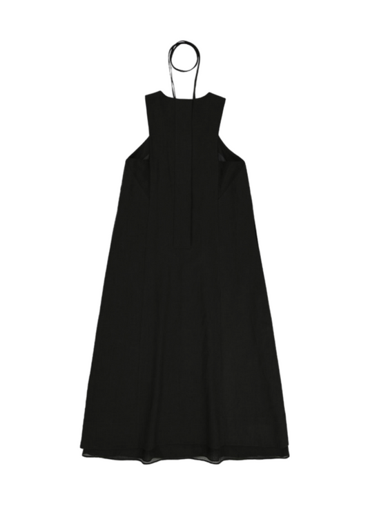 Linen Blended Sleeveless Maxi Dress