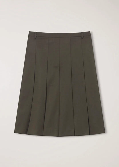 Pleats Midi Wrap Skirt
