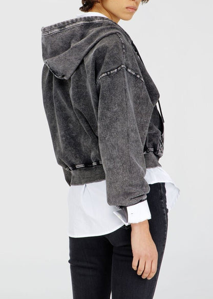 F-Elycy Denim Effect Hoodie