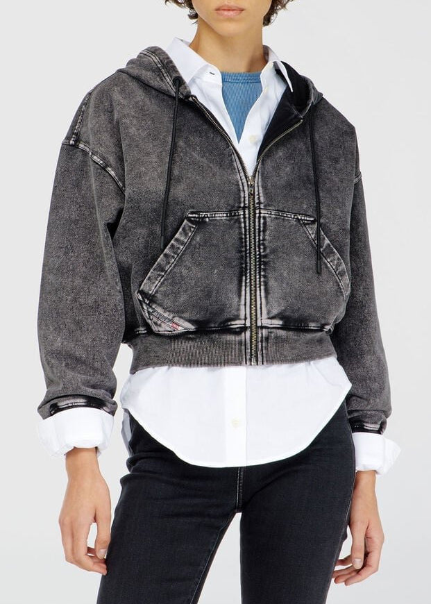 F-Elycy Denim Effect Hoodie
