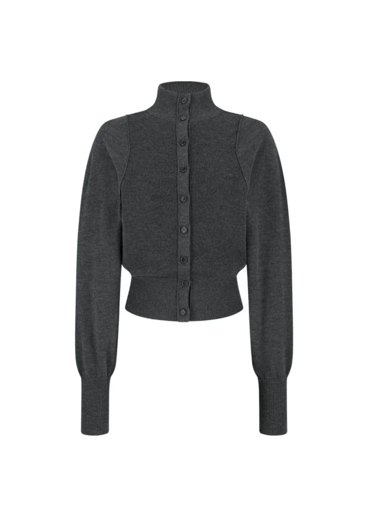 Blocking Button Up Cardigan