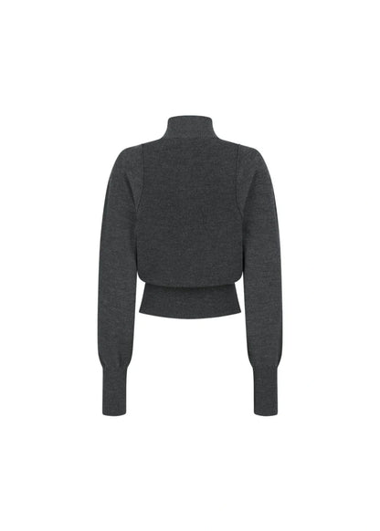 Blocking Button Up Cardigan