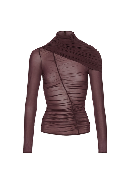 Ruched Cape-effect Top