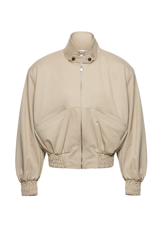 High-neck Cropped Bomber