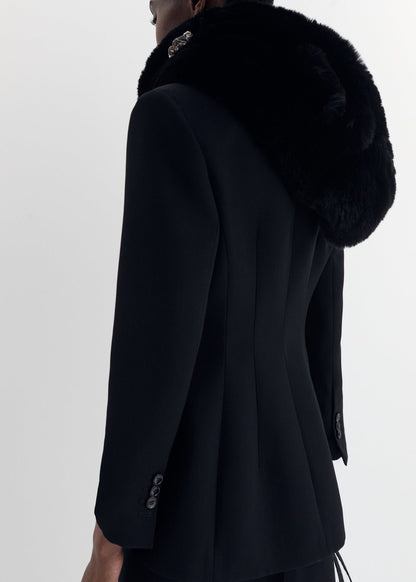 Double-breasted Wool Tailored Blazer