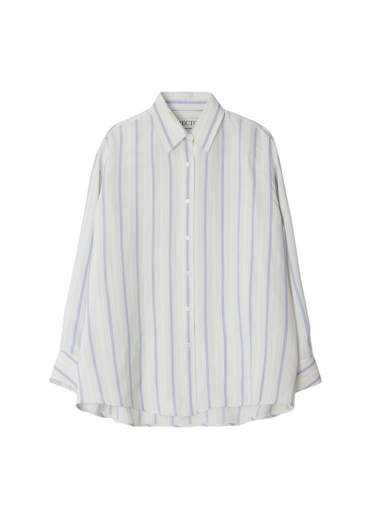 Double Layer Cuffs Stripe Shirt
