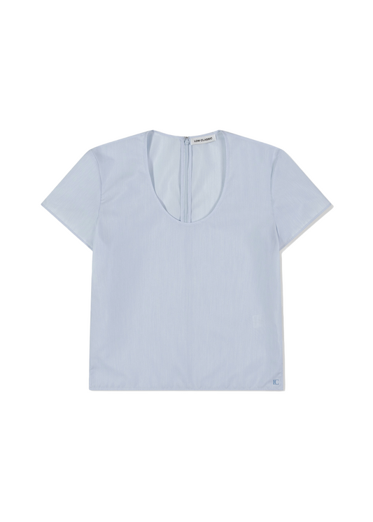 U-neck Logo Blouse